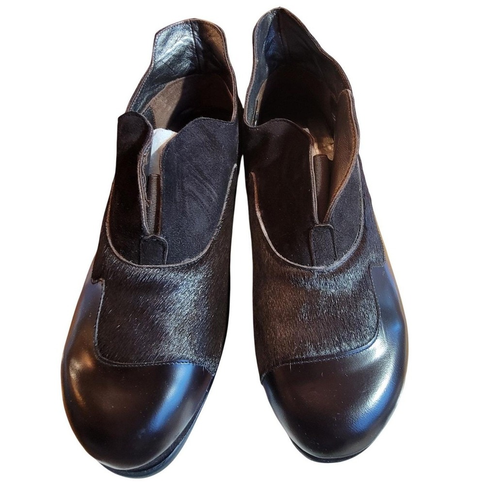 Jan Jansen City Low Shoes Pony Hair Leather Womens 39 Espresso Brown VTG